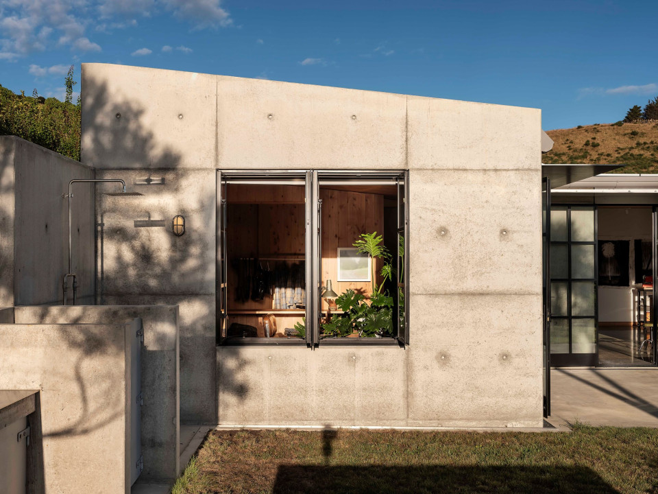 The studio outdoor shower