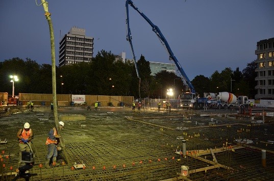 Huge concrete pour on anniversary of earthquakes Image