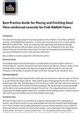 Best Practice Guide For Placing And Finishing Steel Fibre Reinforced Concrete For Firth Ribraft Floors