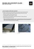 FIR 21015 Paving on Concrete Slabs Tech Sheet